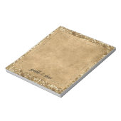 Gold Confetti Glitzer Notizblock (Rotiert)