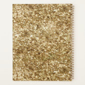 Gold Confetti Glitzer Planer (Rückseite)