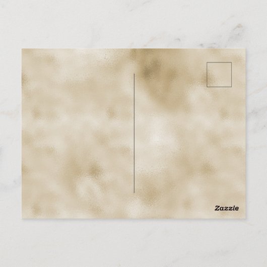 Gold Confetti Glitzer Postkarte (Rückseite)