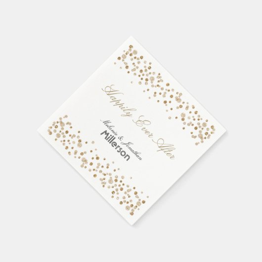 Gold Confetti Glitzer Serviette (Ecke)