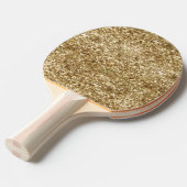 Gold Confetti Glitzer Tischtennis Schläger (Vorderseite)