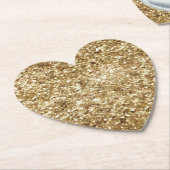 Gold Confetti Glitzer Untersetzer (angewinkelt)