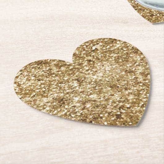 Gold Confetti Glitzer Untersetzer (angewinkelt)
