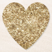 Gold Confetti Glitzer Untersetzer (Vorderseite)