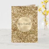 Gold Confetti Glitzer Weihnachten Karte (Gelbe Blume)