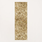 Gold Confetti Glitzer Yogamatte (Vorderseite)