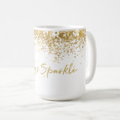 Gold Confetti Glitzy Sparkle Kaffeetasse (VorderseiteRechts)