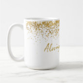 Gold Confetti Glitzy Sparkle Kaffeetasse (Links)