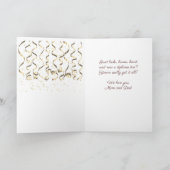 Gold Confetti Glückwunschs Grad Abschluss Karte (Innenseite)
