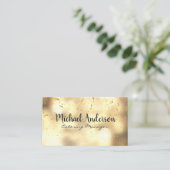 Gold Confetti | Golden Boke Visitenkarte (Stehend Vorderseite)