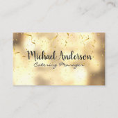 Gold Confetti | Golden Boke Visitenkarte (Vorderseite)