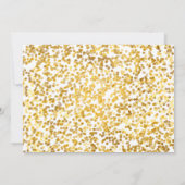 Gold Confetti Graduate Foto Card Einladung (Rückseite)