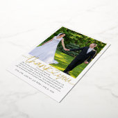 Gold Confetti Hand Lettering Hochzeit Vielen Dank Folieneinladung (Gedreht)