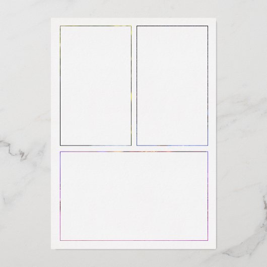 Gold Confetti Hand Lettering Hochzeit Vielen Dank Folieneinladung (Rückseite)