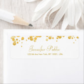 Gold Confetti Handschrift Elegante Moderne Vorlage (Insitu)