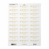 Gold Confetti Handschrift Elegante Moderne Vorlage (Vorne)
