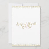 Gold Confetti Happy Holiday Modern Typografy Card (Vorderseite)