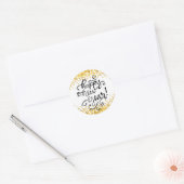 Gold Confetti Happy New Year Stickers (Umschlag)