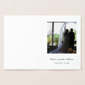 Gold Confetti Heart Wedding Personalisierte Einlad Folienkarte (Innenseite)