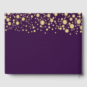 Gold Confetti Hearts 50. Hochzeitstag Gästebuch (Rückseite)