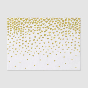 Gold Confetti Hearts Seidenpapier