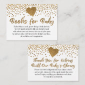 Gold Confetti Heft Book Request Insert Cards (Vorne/Hinten)