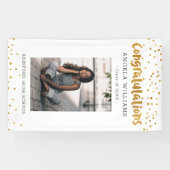 Gold Confetti Herzlichen Glückwunsch Abschluss Fot Banner (Horizontal)