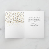 Gold Confetti Herzlichen Glückwunsch Abschluss Fot Karte (Innenseite)