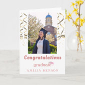 Gold Confetti Herzlichen Glückwunsch Abschluss Fot Karte (Gelbe Blume)