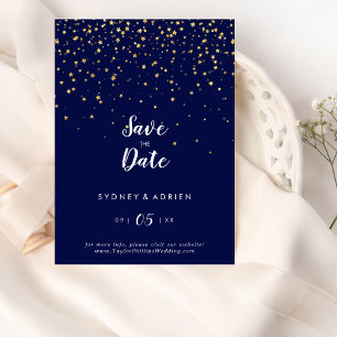 Gold Confetti   Hochzeit der Marine retten das Dat Save The Date
