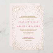 GOLD CONFETTI Hochzeit Einladung (Vorne/Hinten)