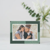 Gold Confetti | Holiday Foto Postkarte (Stehend Vorderseite)