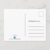 Gold Confetti & Hot Pink Lippen Ankündigungspostkarte (Rückseite)