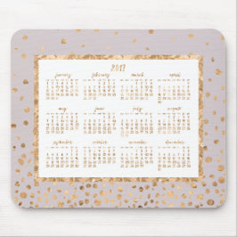 Gold Confetti Jahr 2017 Kalender Maus Pads Pink Mousepad