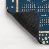 Gold Confetti Jahr 2017 Kalender Mouse Pads Blau Mousepad (Ecke)
