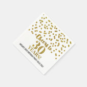 Gold Confetti jubelt auf 30 Jahre Geburtstag Serviette (Ecke)