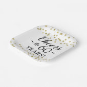 Gold Confetti jubelt auf 60 Jahre Pappteller (Gewinkelt)