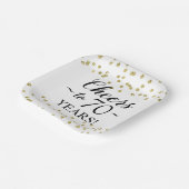 Gold Confetti jubelt auf 70 Jahre Pappteller (Gewinkelt)