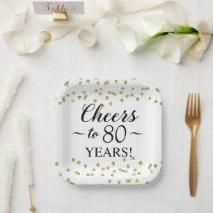 Gold Confetti jubelt auf 80 Jahre Pappteller