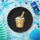 Gold Confetti jubelt für das neue Jahr Pappteller (Party)