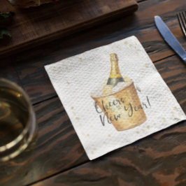 Gold Confetti jubelt für das neue Jahr Serviette