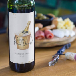 Gold Confetti jubelt für das neue Jahr Weinetikett