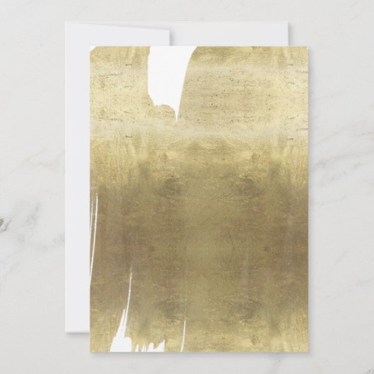 GOLD CONFETTI JUNGGESELINNEN-ABSCHIED EINLADUNG (Rückseite)