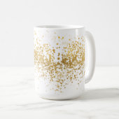 Gold Confetti Kaffeetasse (VorderseiteRechts)
