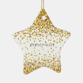 Gold Confetti Keramik Ornament (Rechts)