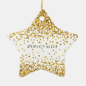 Gold Confetti Keramik Ornament (Vorne)