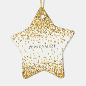 Gold Confetti Keramik Ornament (Links)