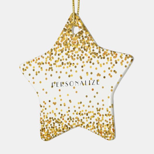 Gold Confetti Keramik Ornament (Links)