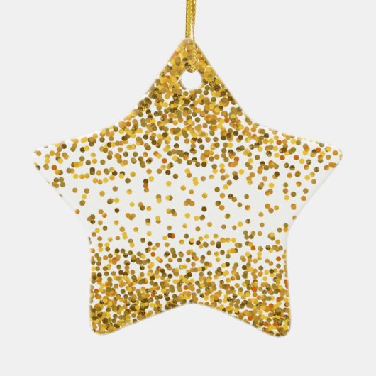 Gold Confetti Keramik Ornament (Hinten)