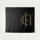 Gold Confetti-Klasse 2024 Abschluss Wandteppich (Vorderseite (Horizontal))